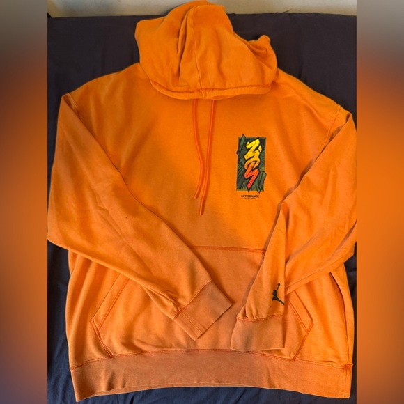 Nike Air Jordan Zion Dri-Fit Orange Hoodie - Picture 1 of 3